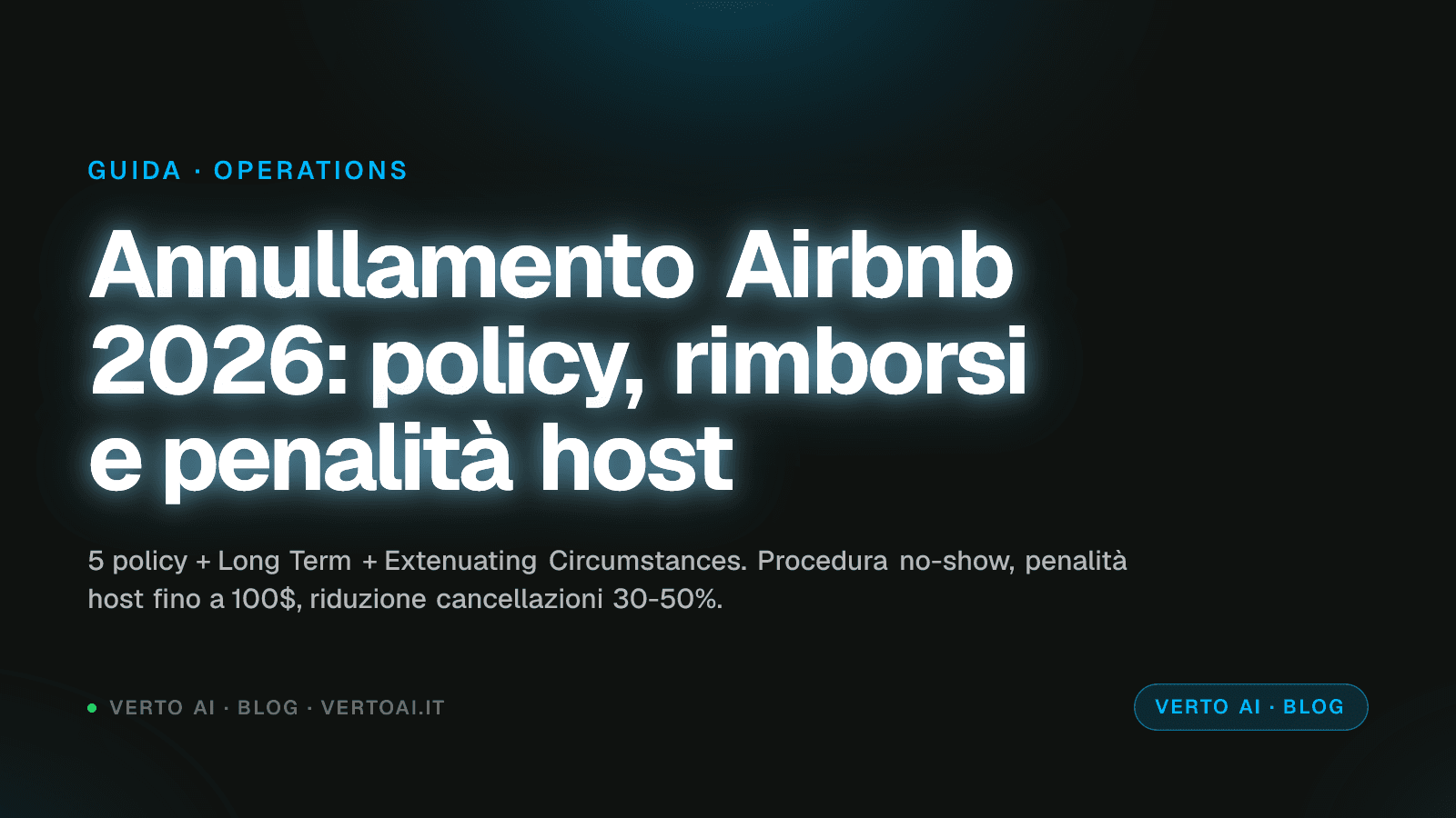 Guida annullamento prenotazione Airbnb 2026 policy rimborsi penalità