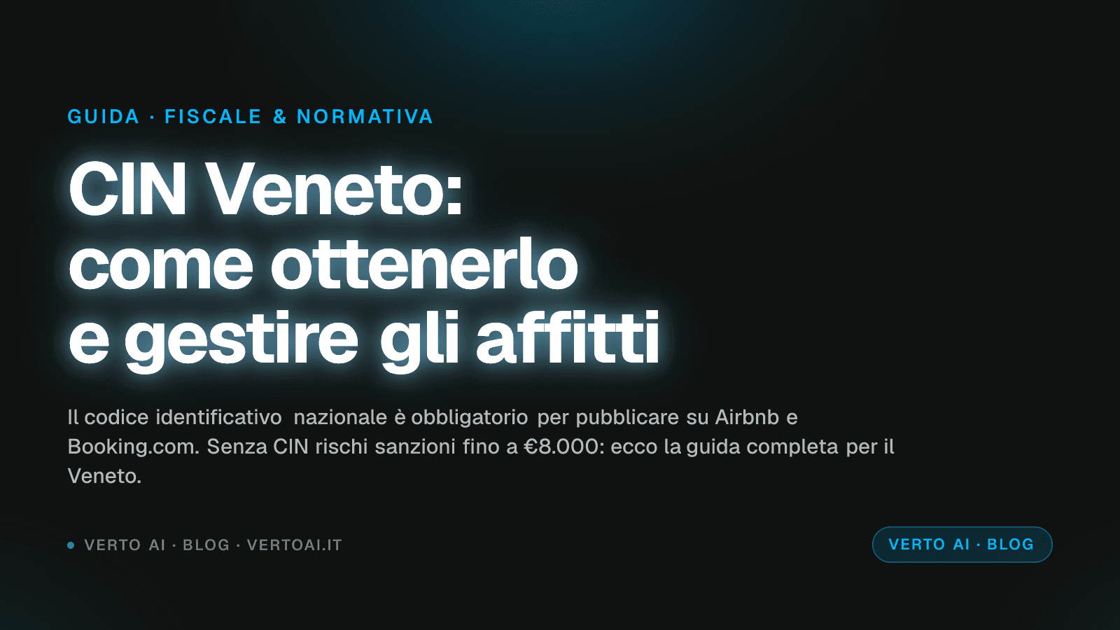 Guida CIN Veneto per affitti brevi con checklist requisiti