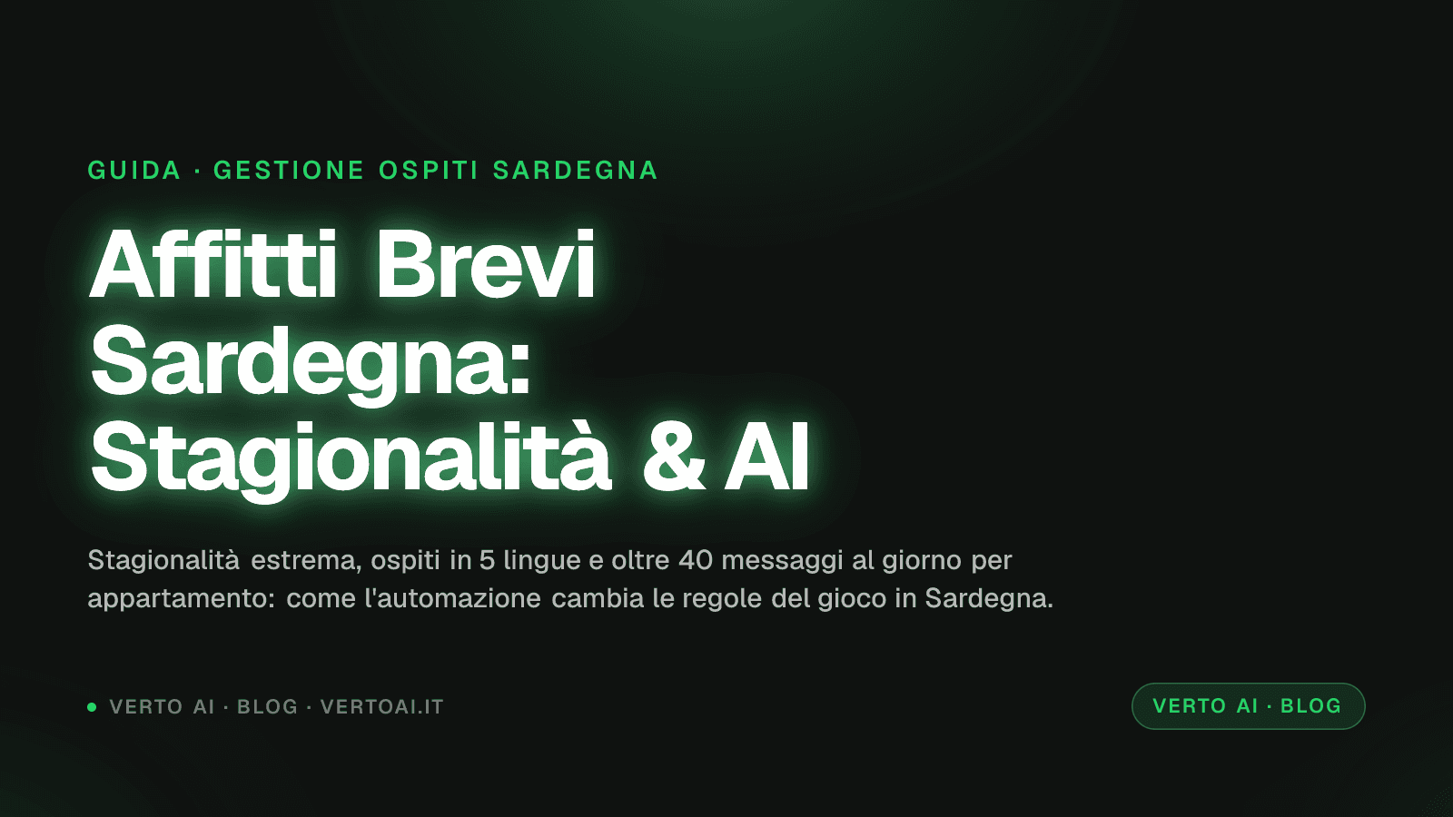 Mappa stagionalità gestione affitti brevi Sardegna con dati occupazione mensile