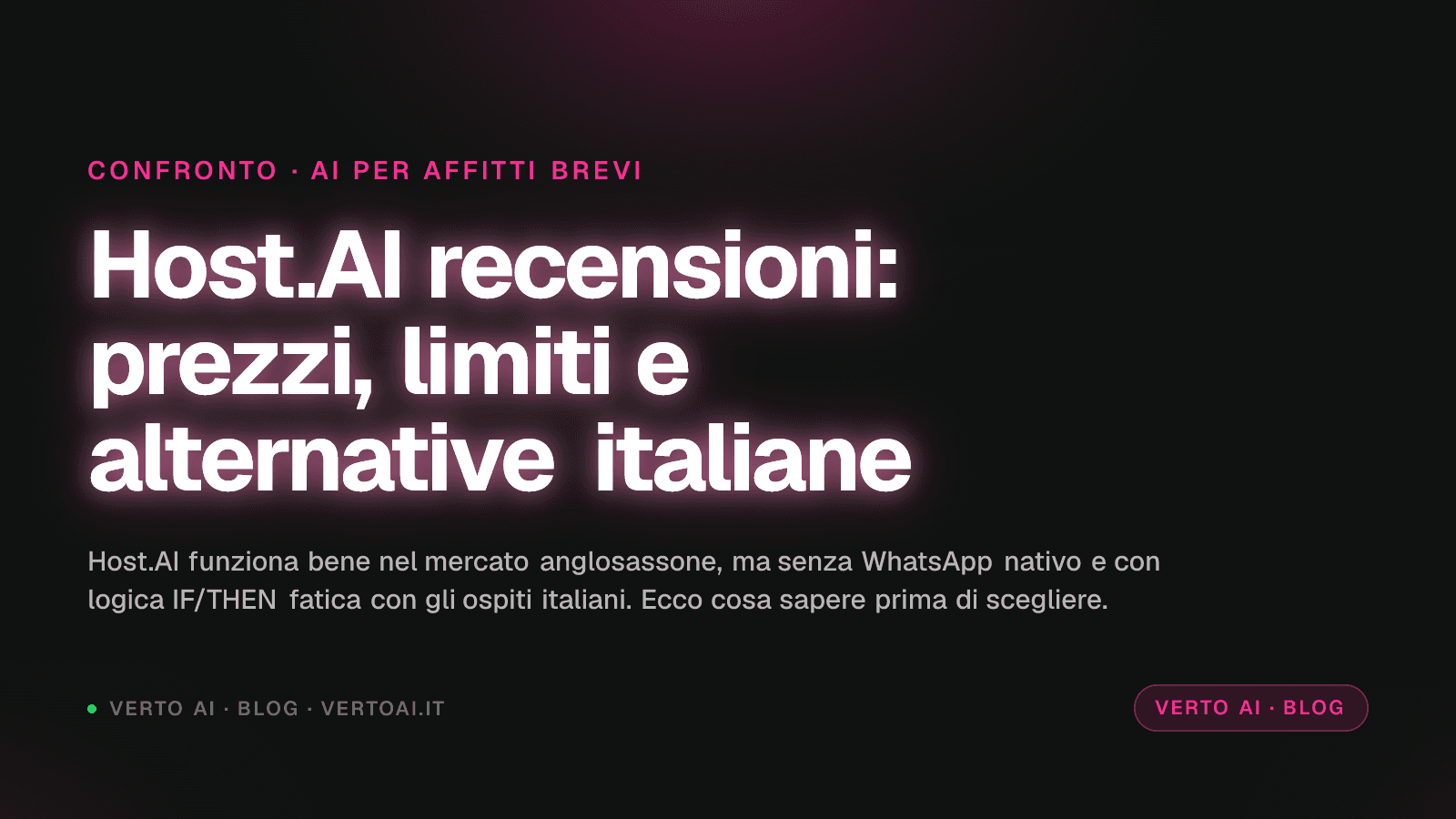 Host.AI recensioni: prezzi, limiti e alternative per property manager italiani