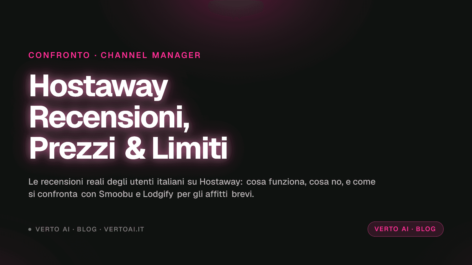 Confronto Hostaway recensioni prezzi Smoobu Lodgify channel manager affitti brevi