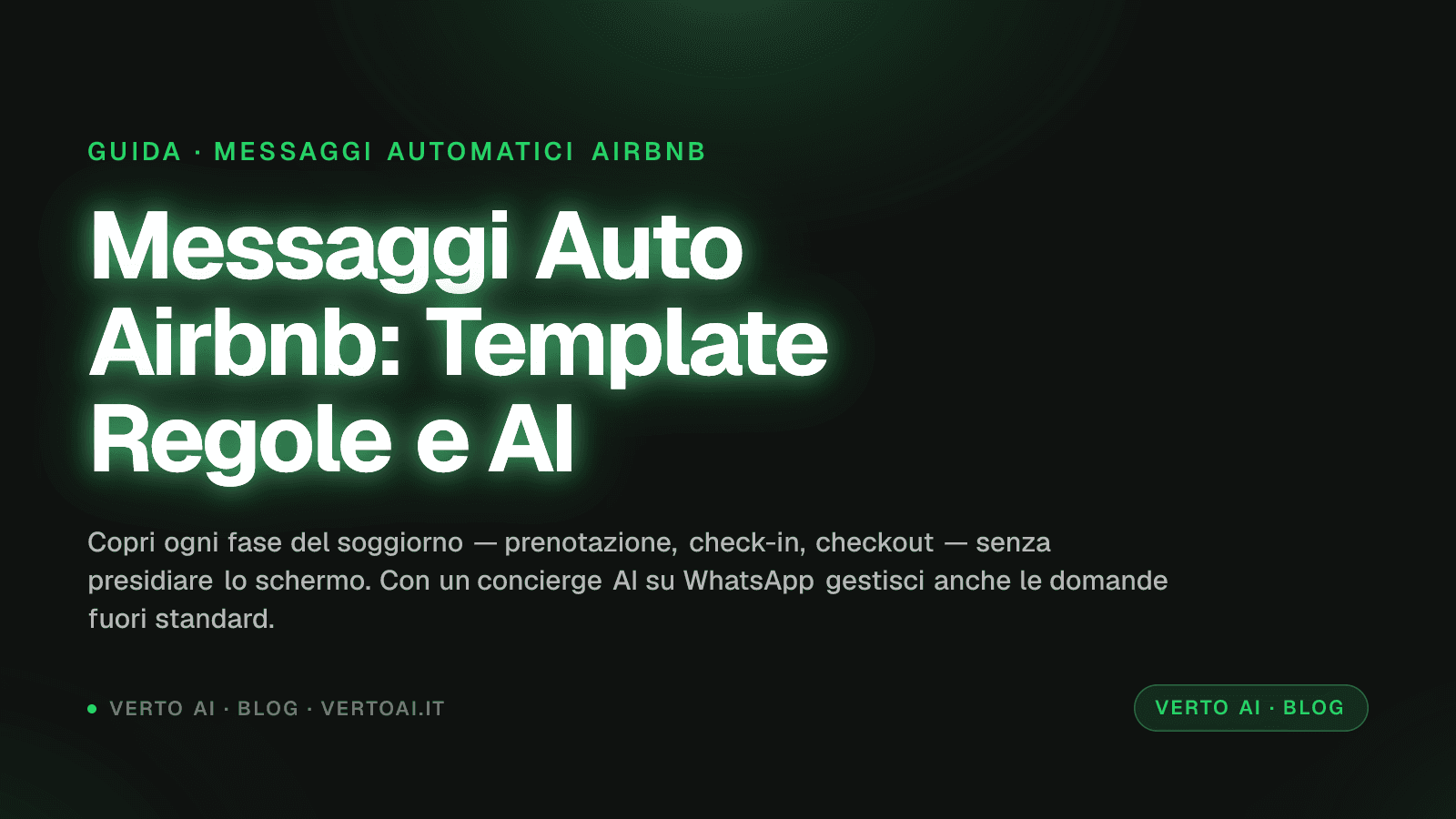 Schermata messaggi automatici Airbnb con concierge AI su WhatsApp