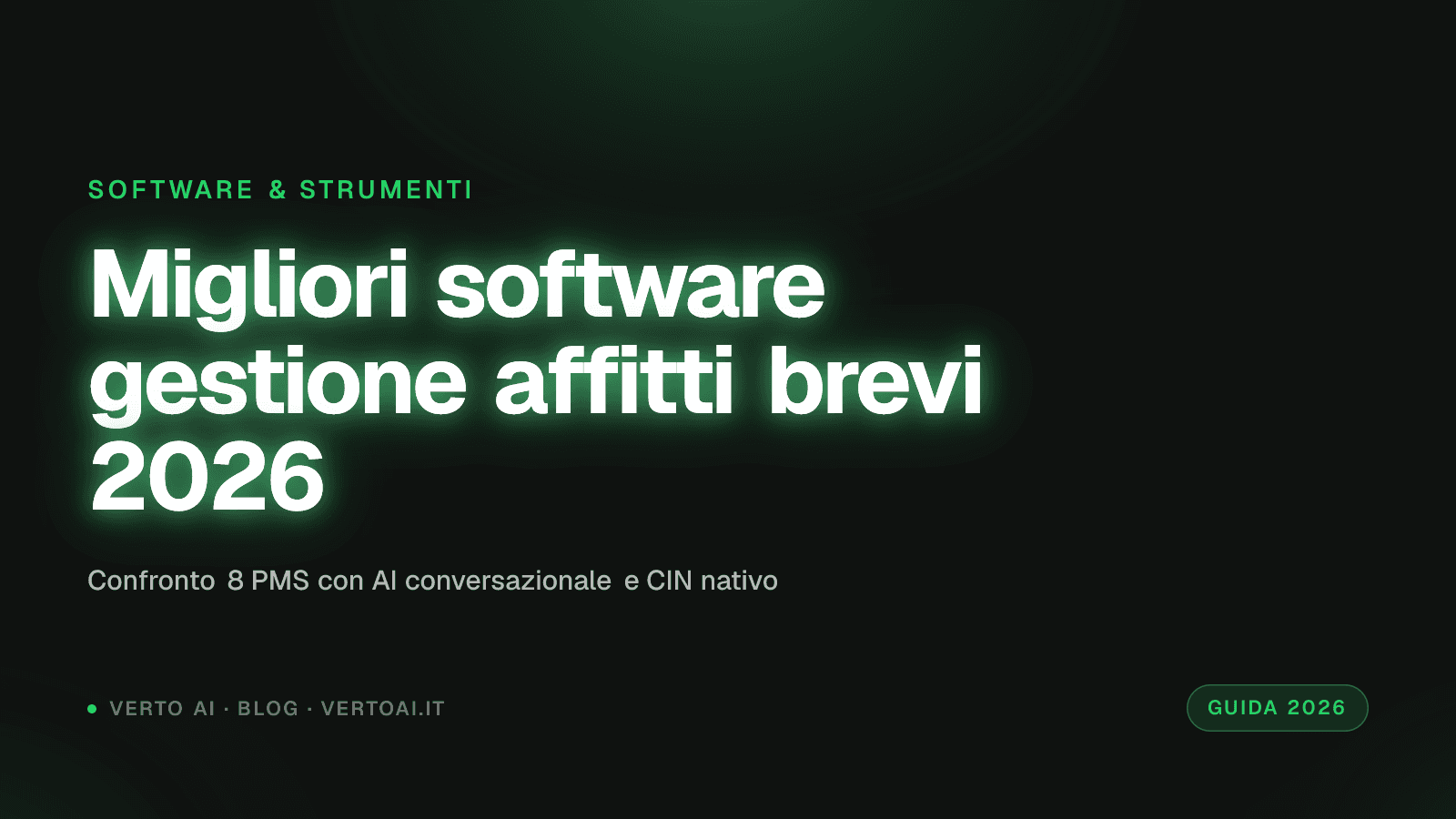 Confronto 8 software gestione affitti brevi 2026 con tabelle pricing e funzionalità AI