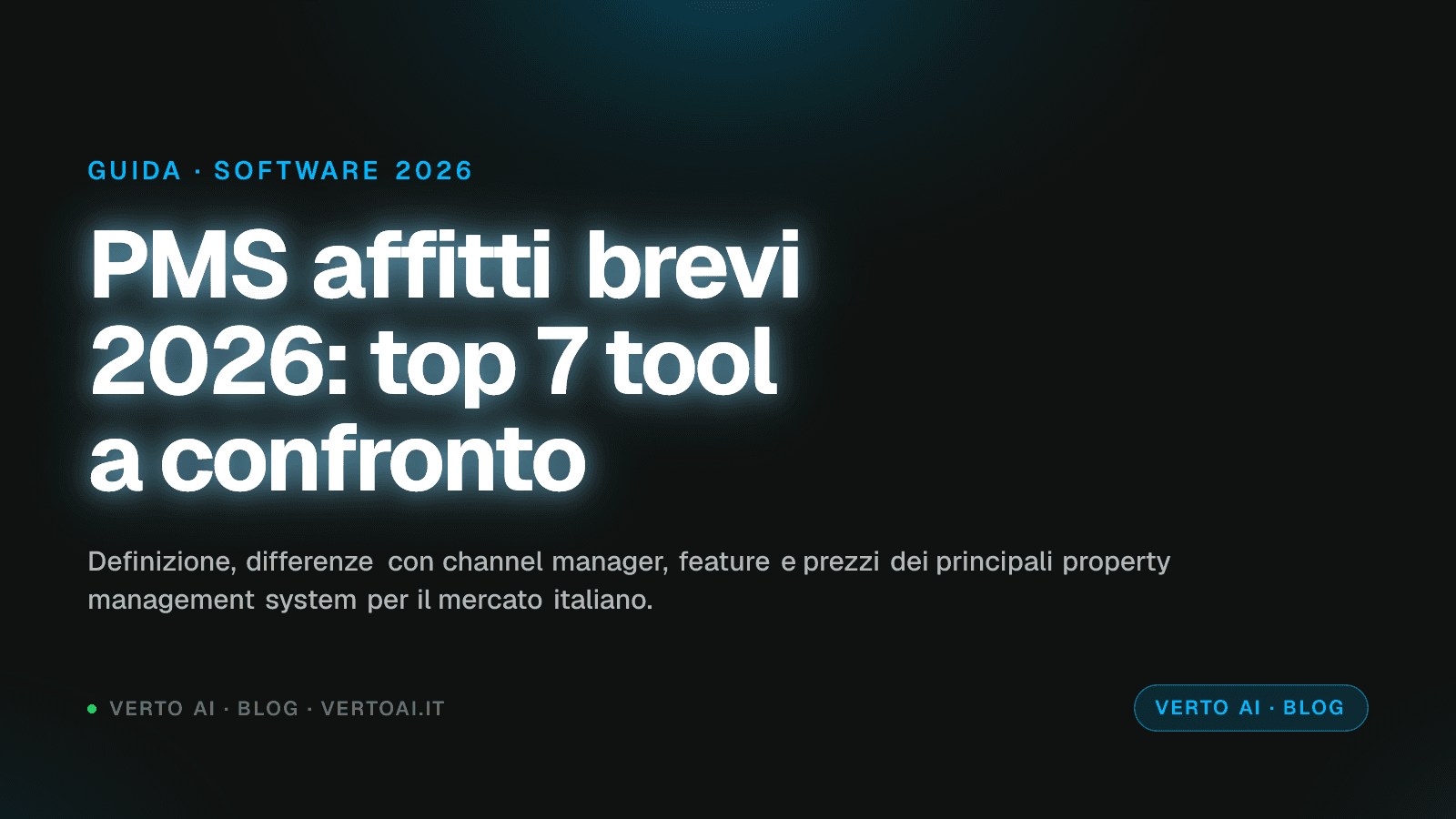 PMS affitti brevi 2026 confronto top 7 tool prezzo feature