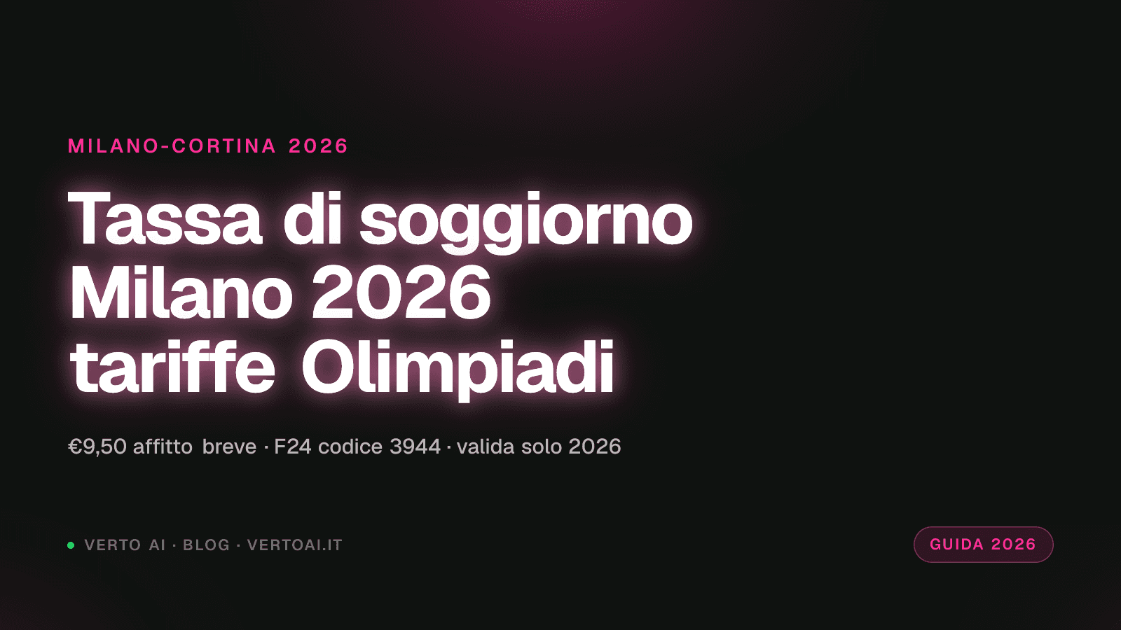 Modello F24 con codice tributo 3944 e silhouette Duomo Milano per tassa di soggiorno Olimpiadi 2026