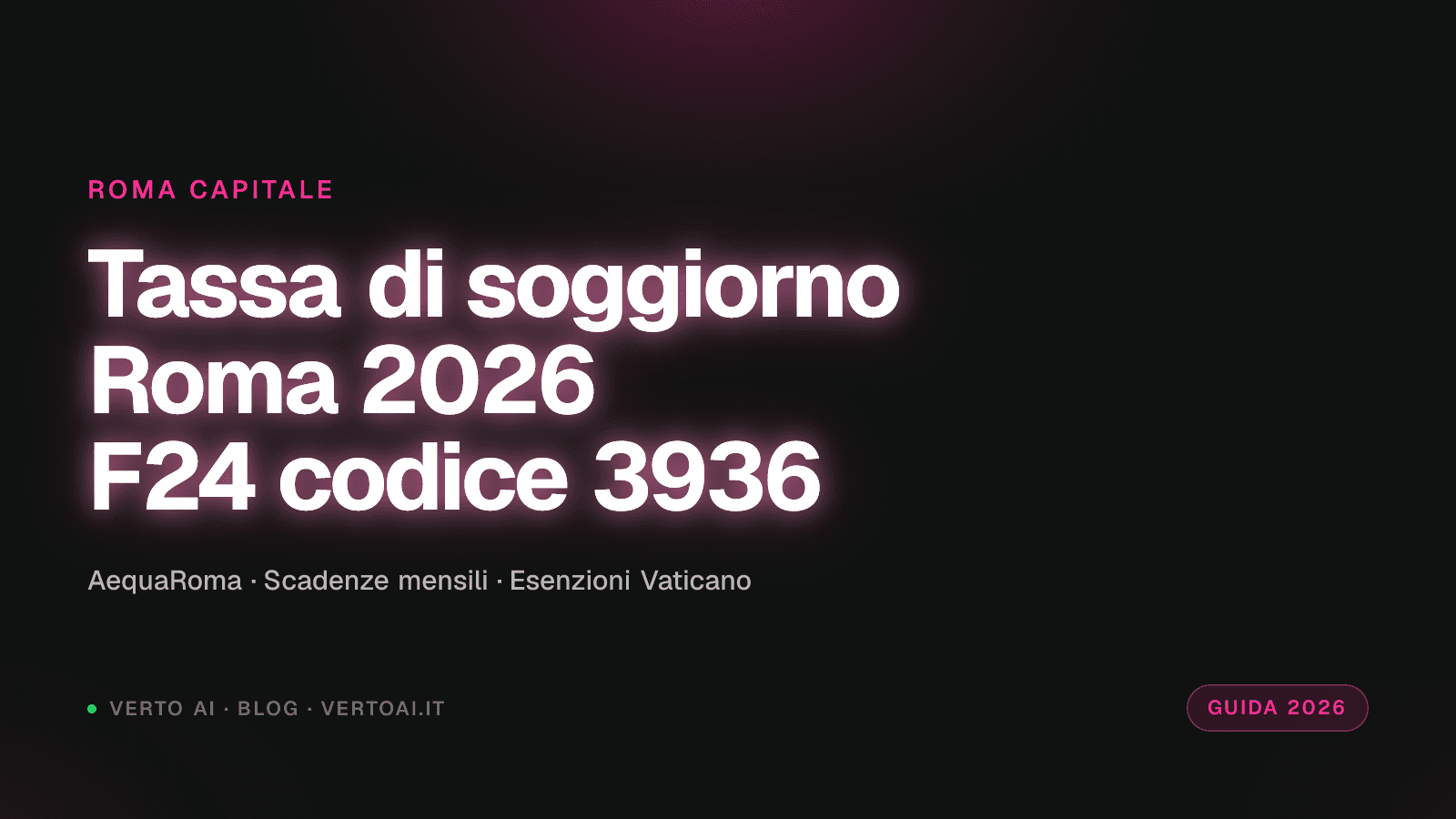 Modello F24 con codice tributo 3936 per la tassa di soggiorno di Roma Capitale su scrivania
